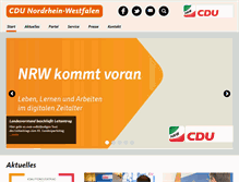 Tablet Screenshot of cdu-nrw.de